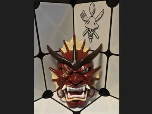 Red gyarados X Oni mask - Oni léviator rouge