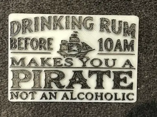 Rum Fridge Magnet / Sign - Rum makes you a pirate