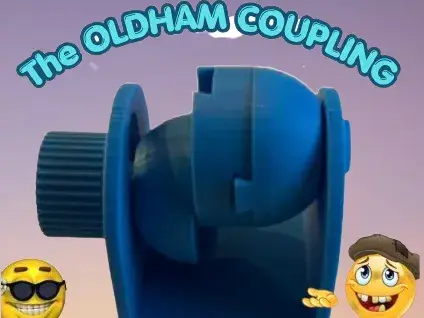 THE OLDHAM COUPLING (spins two misaligned rods)