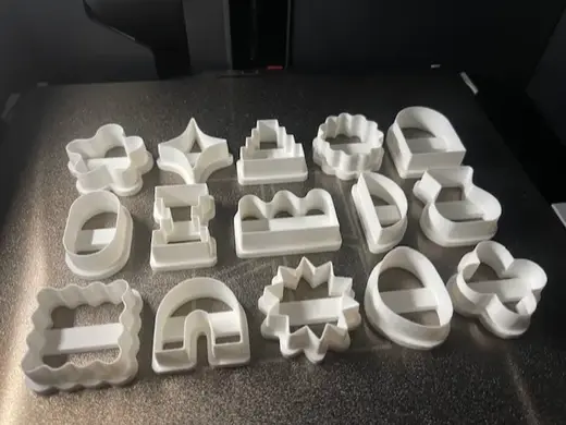 Retro-inspired Geometric Clay Cutter Set