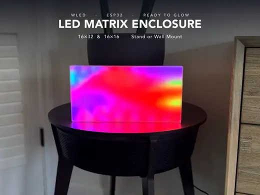 LED Matrix Enclosure 16x32/16x16 - ESP32 + WLED