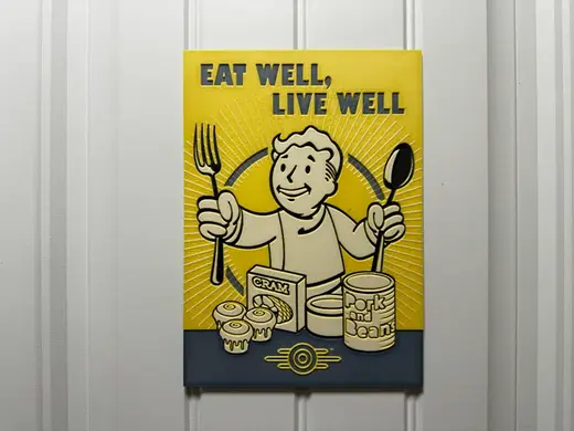 Fallout Eat well Live Well Poster -Updated 4 color