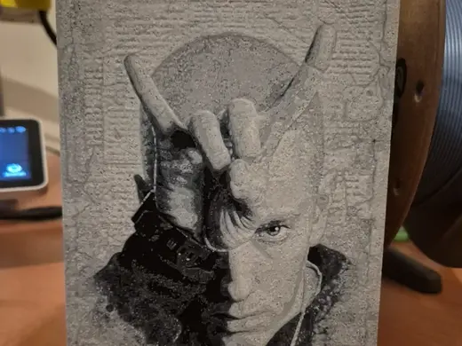 eminem devil horns paper cut hueforge