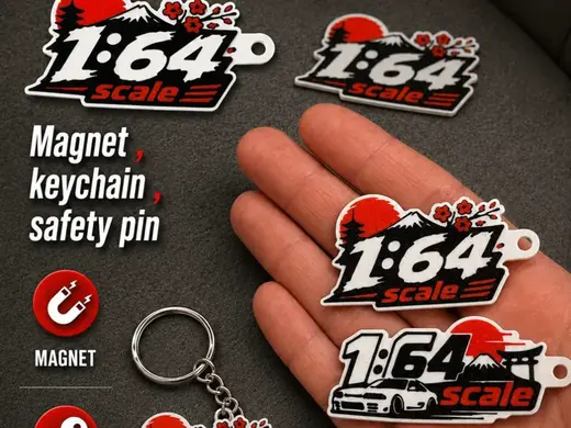 JDM 1:64 magnets, keychains and safety pins !