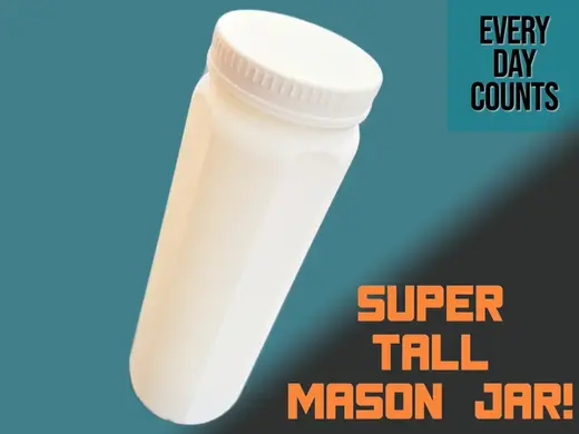 Mason Jar with no markings - Super tall 250mm