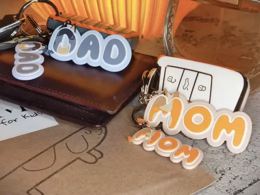 Bluey Mom & Dad Keychain