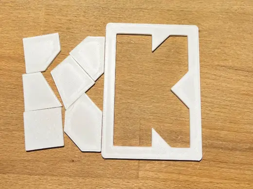 Tangram Alphabet Puzzle K letter