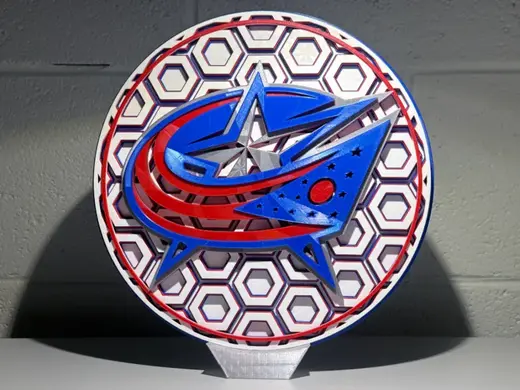 Columbus Blue Jackets Dimensional Mosaic
