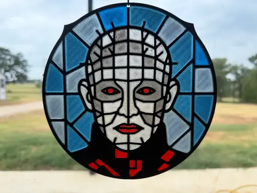 Pinhead Stained Glass Suncatcher — Hellraiser