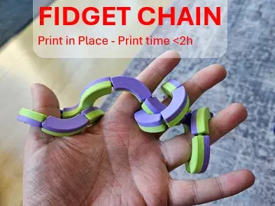 Fidget Chain - Print in Place - No Assembly