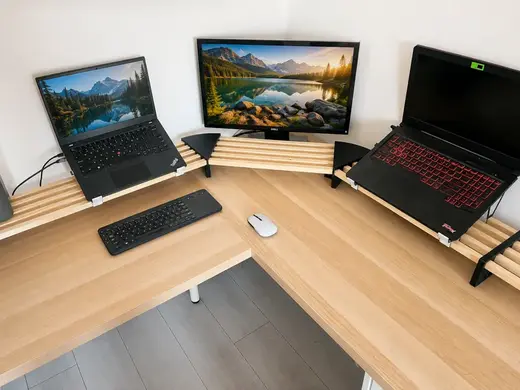 Modular Wooden Desk & Laptop Stand (18×18 mm)