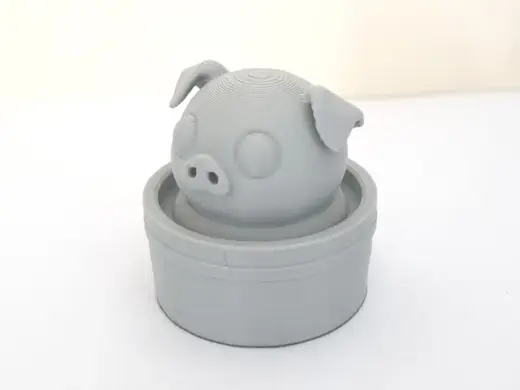 Cute Pig in Barrel Bath