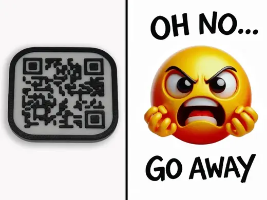 QR CODE TAG OH NO... GO AWAY