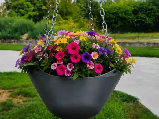 Vase planter, 4 point hanged