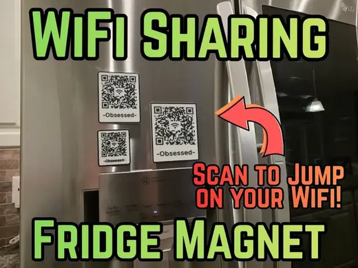 WiFi Network Info QR Code Fridge Magnet