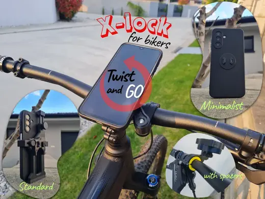 X-lock universal bike phone mount - quick, rotable