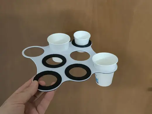 vassoio bicchieri asporto caffè cappuccio bevande