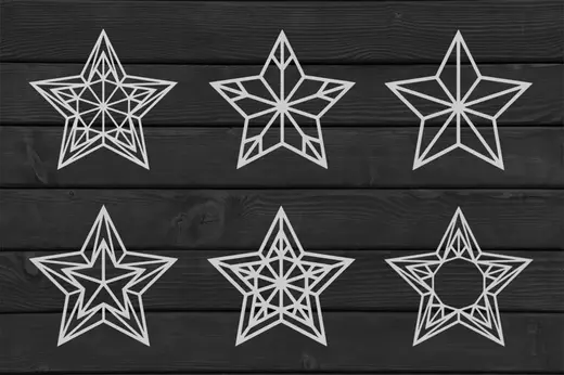 Simple Christmas Star Ornament Pack