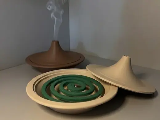 Volcano-Mosquito Coil Burner Integrated Ash Tray
