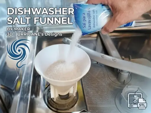 Universal Dishwasher Salt Funnel SpillFree Refills