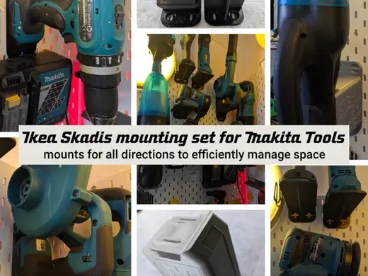 Ikea Skadis Makita tool mounting system