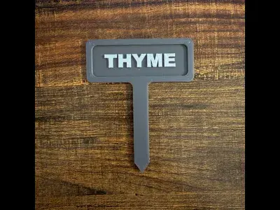 Thyme Garden Marker | 3D Print 3MF | Easy To Print