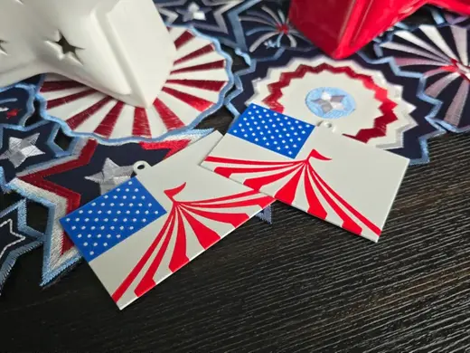 American Flag Keychain - Circus Edition