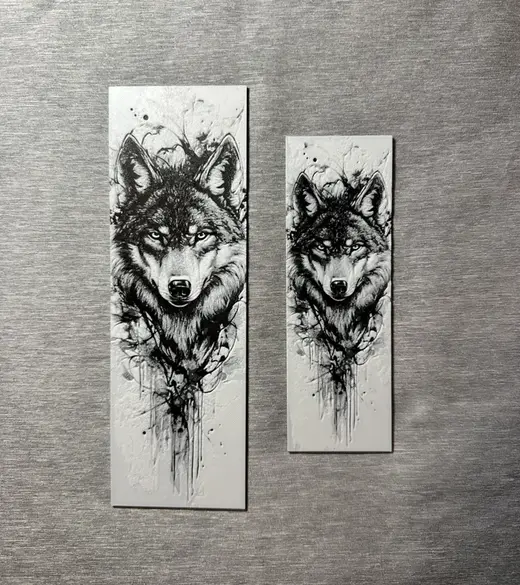 Wolf Hueforge Bookmark - 2 sizes