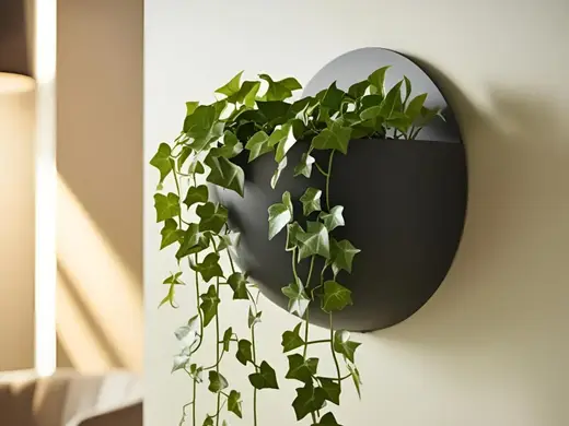 Wall-mounted ball plant pot