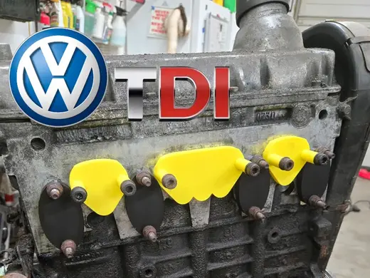 VW TDI ALH engine exhaust port covers