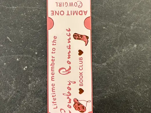 Cowboy Romance Book Club Bookmark Hueforge