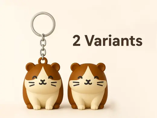 Kawaii Guinea Pig Keychain (2 Variants)