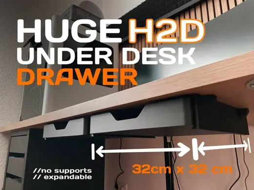 H2D Under Desk Drawer - HUGE SIZE