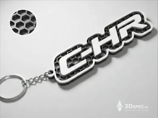 Toyota C-HR logo keychain