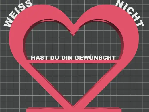 Herz "weiss nicht" mit Geschenkkarte und Blumen