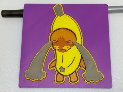 Banana Cat Meme Family Chroma canvas Image 100x100