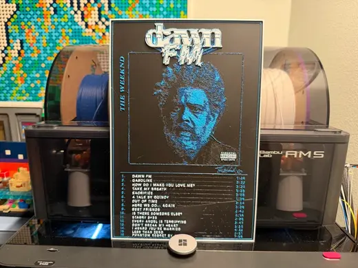 The Weeknd Dawn FM Album Art HueForge Poster