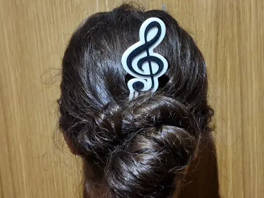 Musical Note Hair Clip Coletero Nota musical