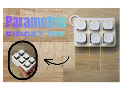 Parametric Clicker/Fidget with Optional Keychain