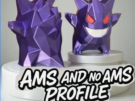 Gengar Low Poly collored - AMS and without AMS