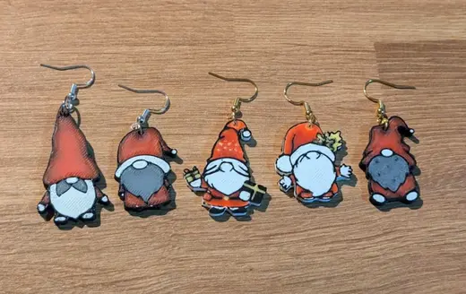Christmas Gnome Earring / Keychain