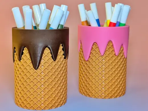Ice Cream Cone Pen Holder