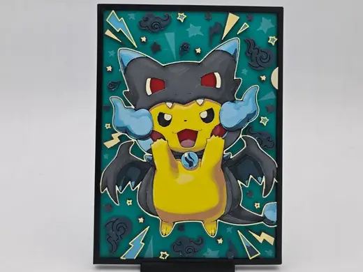 Pikachu Poncho Charizard X Hueforge