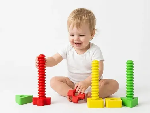 Montessori Shape Nuts & Bolts Toys for Toddlers