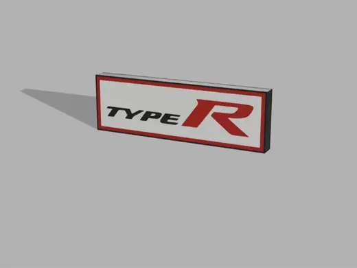 Honda Type R lightbox sign