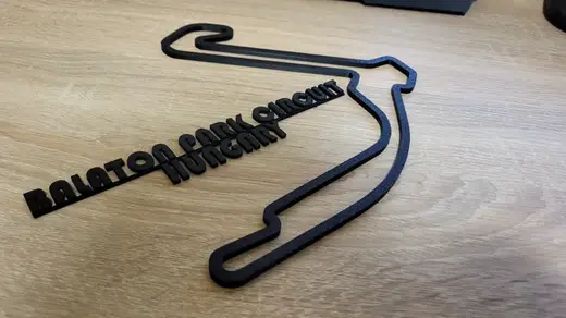 Balaton Park Circuit Race Track Wall Decor + Name