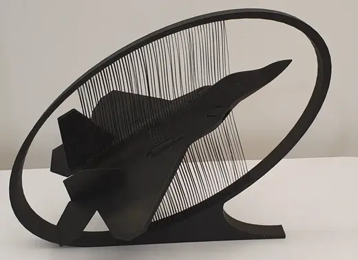F-22 Raptor - String art display - Side