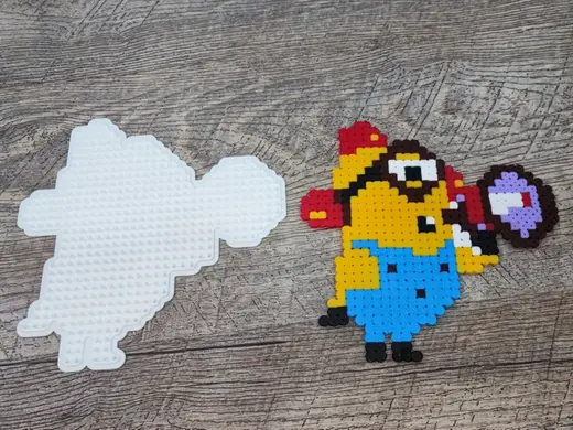 Minion Carl Megaphone Hama Pearls beads plate