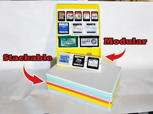Cartridge Holder for GB, GBA, DS, 3DS, and Switch