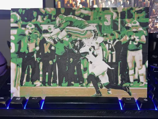 Saquon Barkley Backwards Hurdle HUEFORGE